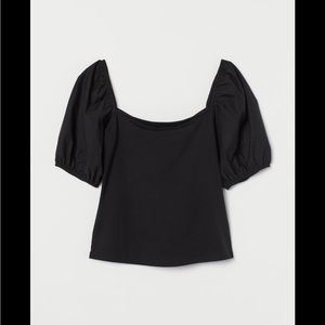 Puff-sleeve top H&M